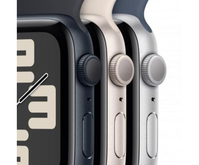 Apple Watch SE 2 40mm Silver Aluminum Case with Storm Blue Sport Band (S/M) (MRE13) 2023